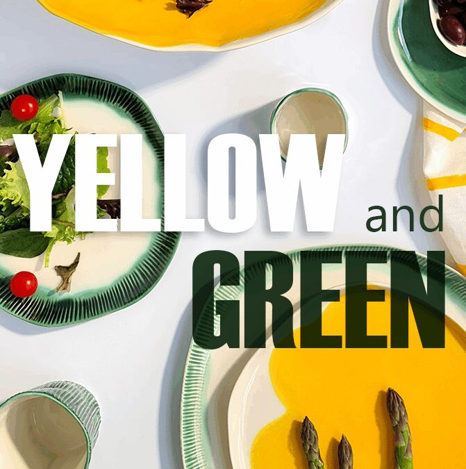 yellow and green for your summer table