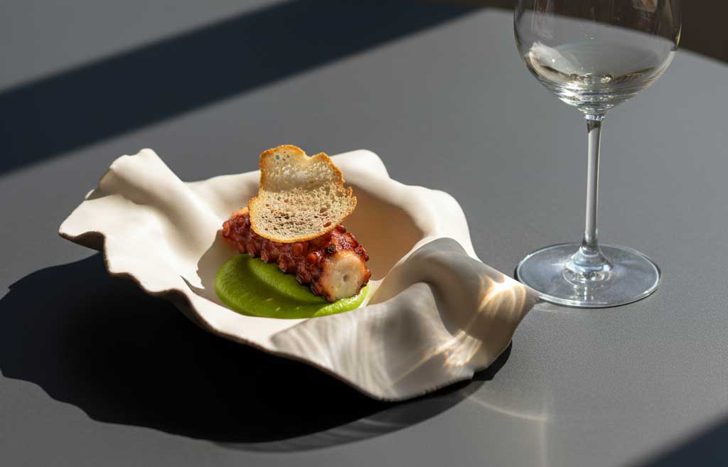 special-plate-for-fine-dining porcelain plate with copper graphics